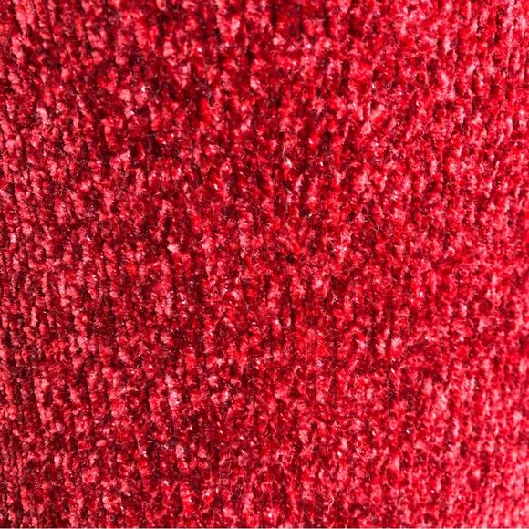 WHBM dark red velour chenille knit cowl neck off shoulder sweater Medium Petite - Picture 11 of 14